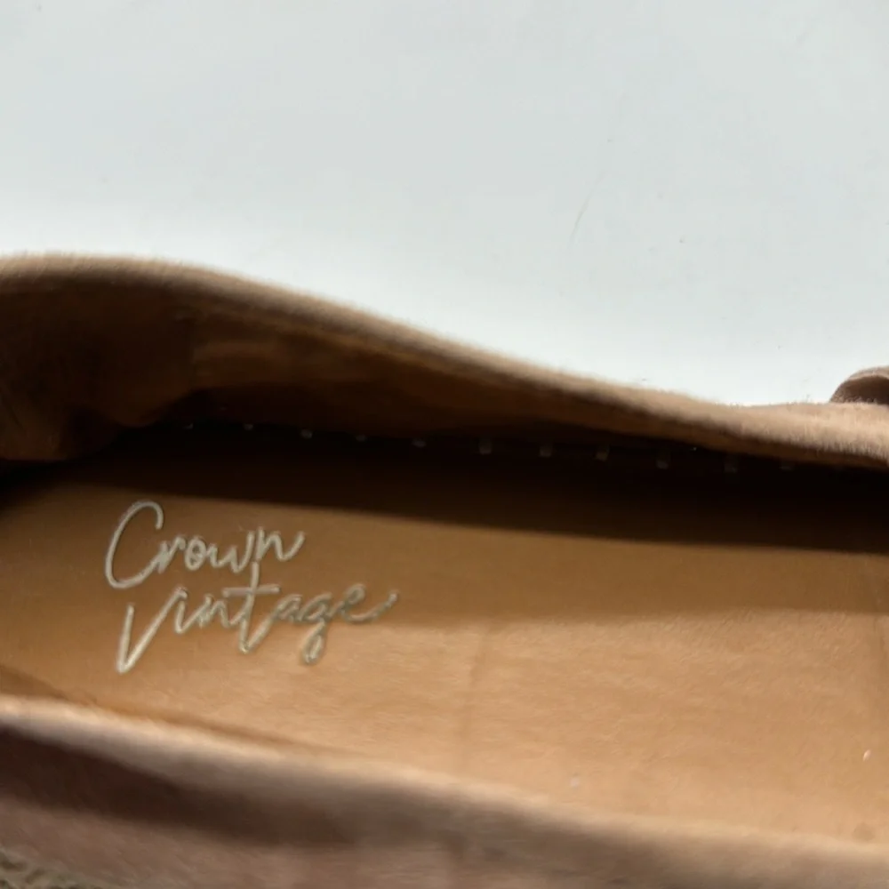 Crown Vintage Tan Suede Espadrille Size 7.5 ESP6132